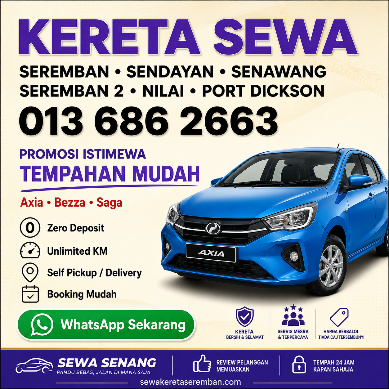 kereta sewa Senawang