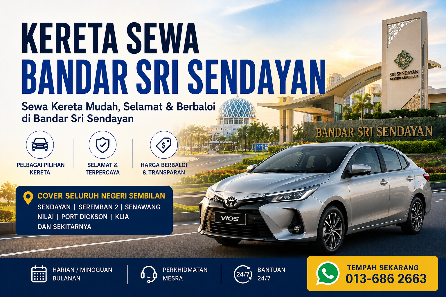 kereta sewa Bandar Sri Sendayan